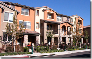 apartment complex exterior