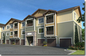 apartment complex exterior